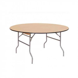 5ft Round Wooden Table