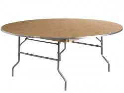 6ft Round Wooden Table