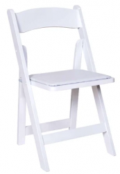 Chair, White Resin Padded